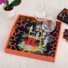 Load image into Gallery viewer, Rococo Fantasy Lacquer Square Tray