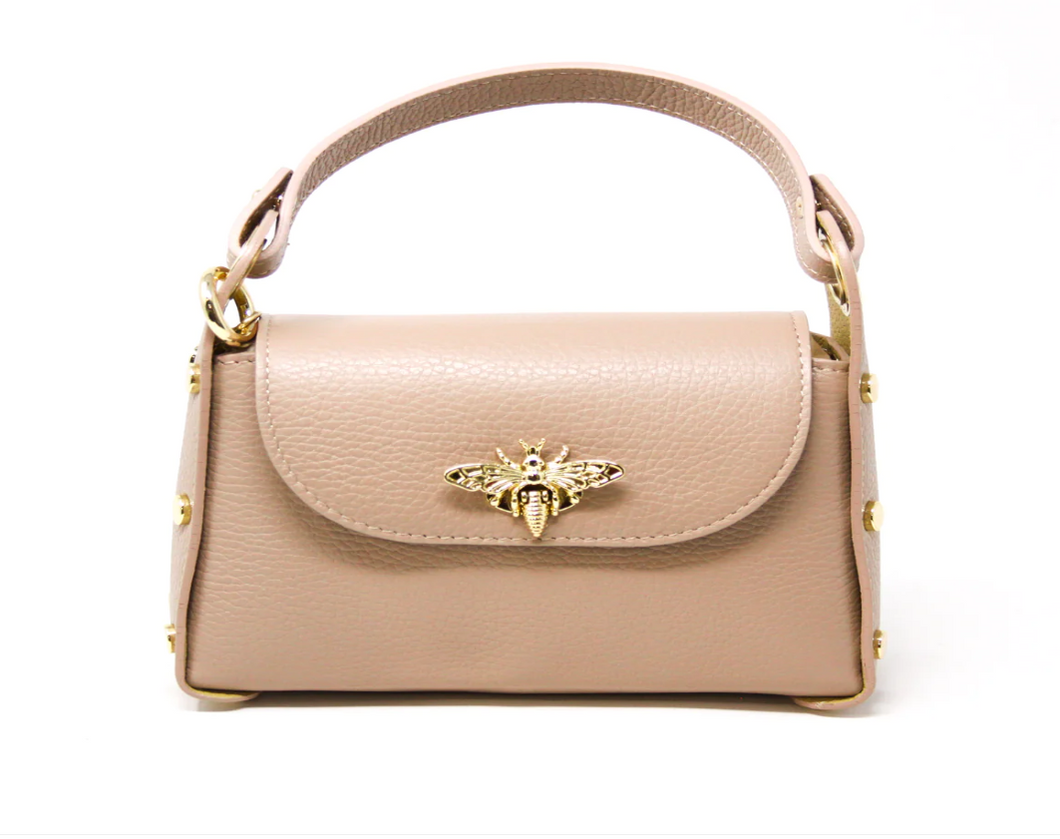 BUTTERFLY CLIP LEATHER BAG