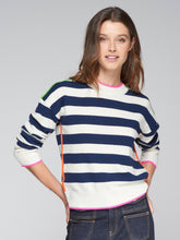 Load image into Gallery viewer, KNITWEAR FABIOLA INTARSIA RAYAS MARINO TIGER
