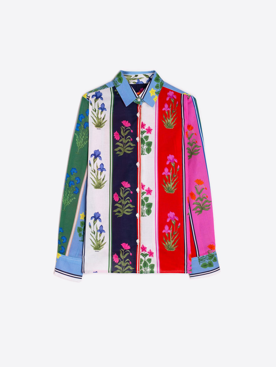 SHIRT ISA FLORES FRANJAS VOILE