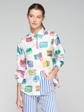 Load image into Gallery viewer, SHIRT MAFALDA SARDINAS SEDA PRINT
